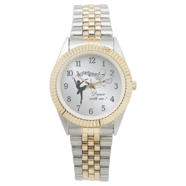 Montre Ballerina Danse avec moi Personnalisé avec les chi (devant)