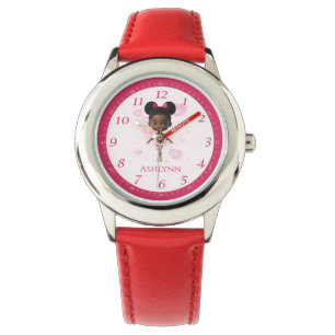 Montre Ballerina rouge personnalisée Apprendre à dire à l