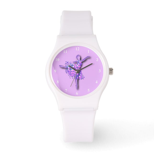 Montre Ballerina Watch Ballet Dancer Girl - Violet (Recto)