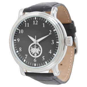 Montre Bambou avec racine en cercle