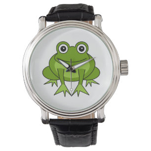 Montre Bande dessinée mignonne de grenouille verte