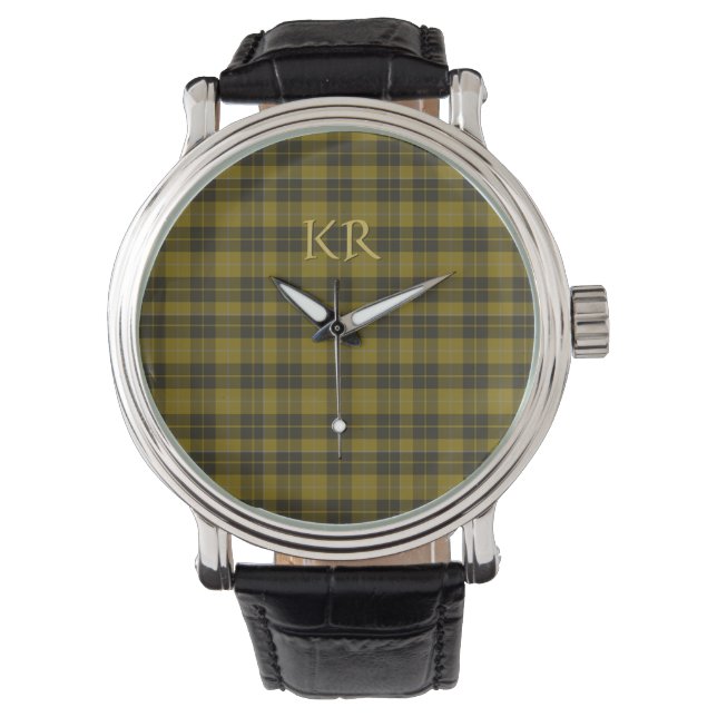 Montre Barclay Tartan avec vos initiales, Scottish Plaid (devant)