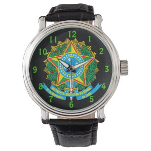 Montre Barre d'armoiries du Brésil* Montre-montre person