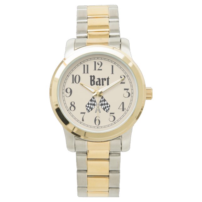 Montre Bart's Crossed À damiers Flags Watch (devant)