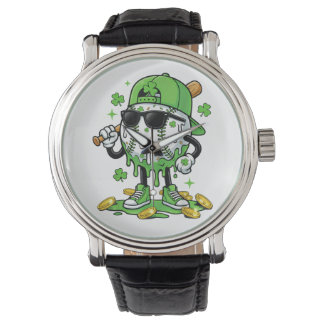 Montre Baseball Drip Ice Cream St Patricks Day