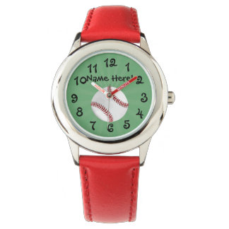 Montre Baseball personnalisé sur Garçons verts