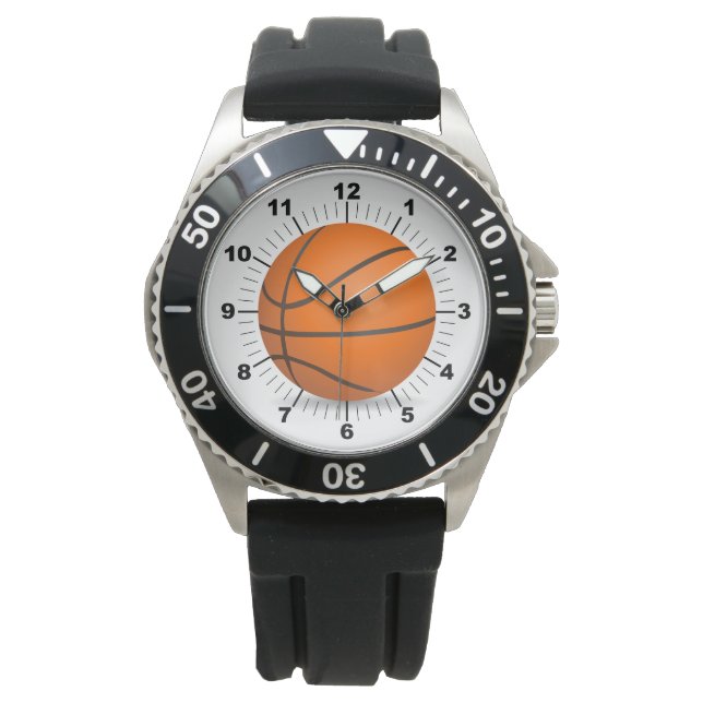 Montre Basket-ball masculin noir (devant)