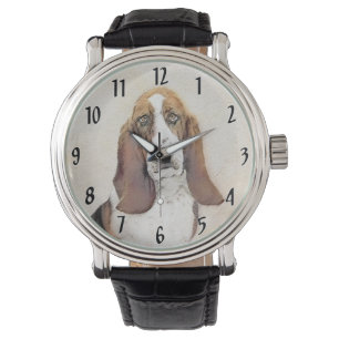Montre Basset Hound Peinture - Cute Original Chien Art