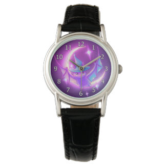 Montre Bat Witch Crescent Moon Stars Art
