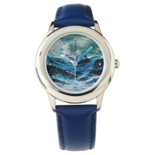 Montre Bateau dans la mer dans la tempête
