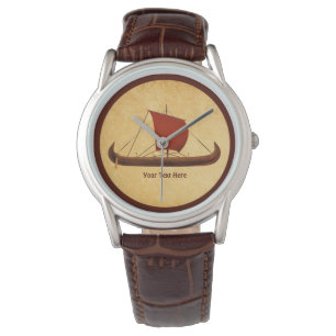 Montre Bateau viking à voile rouge II