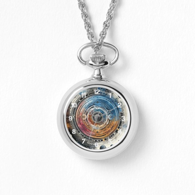 Montre Batik futuriste Art cosmique - Design spatial (Recto)