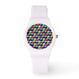 Montre Bâtiments colorés Thunder_Cove 3D
