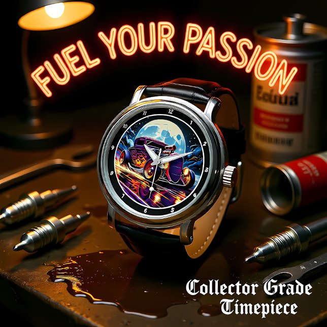Montre Bâton Chaud Violet, Flammes au Clair de Lune (Créateur téléchargé)