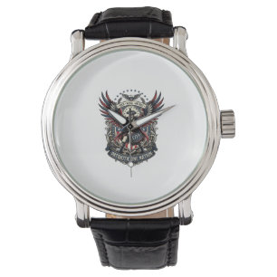 Montre Batteur Patriotique De Rock Metal Musique Liberté