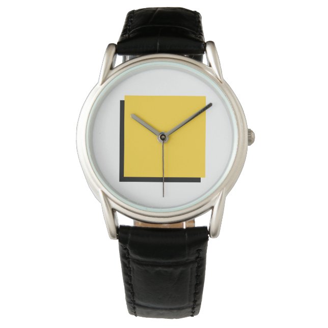 Montre Bauhaus Art Composition Carré jaune (devant)