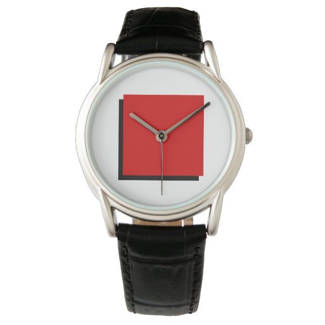 Montre Bauhaus Art Composition Carré rouge (devant)