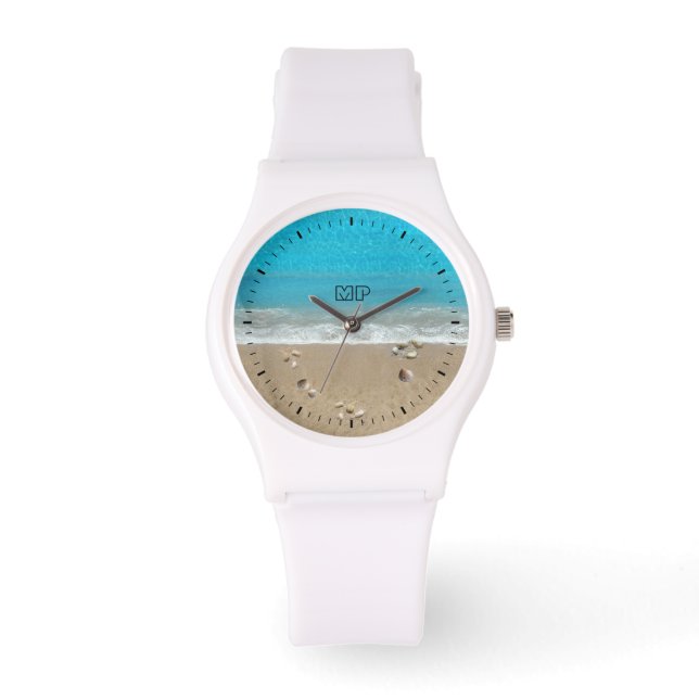 Montre Beach Watch avec vos initiales (Recto)