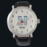Montre Beaker & Test Tube Science Themed<br><div class="desc">Une montre avec un dessin mignon d'un tube d'essai et d'un bécher. Parfait pour les types scientifiques.</div>