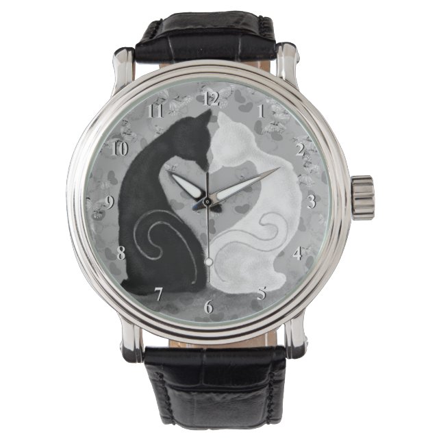 Montre Beau amour Chat Couple Watch Cadeau (devant)