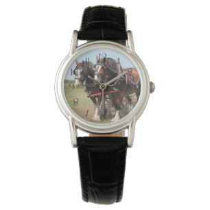 Montre Beau labourage de chevaux de clydesdale