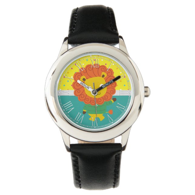 Montre Beau Lion coloré pour enfants, bébé (devant)