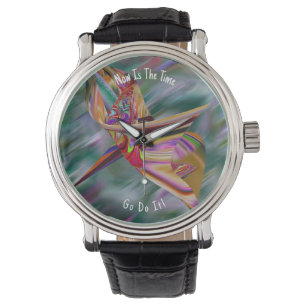 Montre Beau marbre coloré Abstrait Liquifié