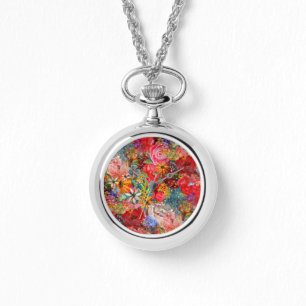Montre Beau motif floral Abstrait coloré brillant