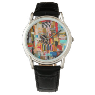Montre Beau oreiller abstrait de peinture coloré