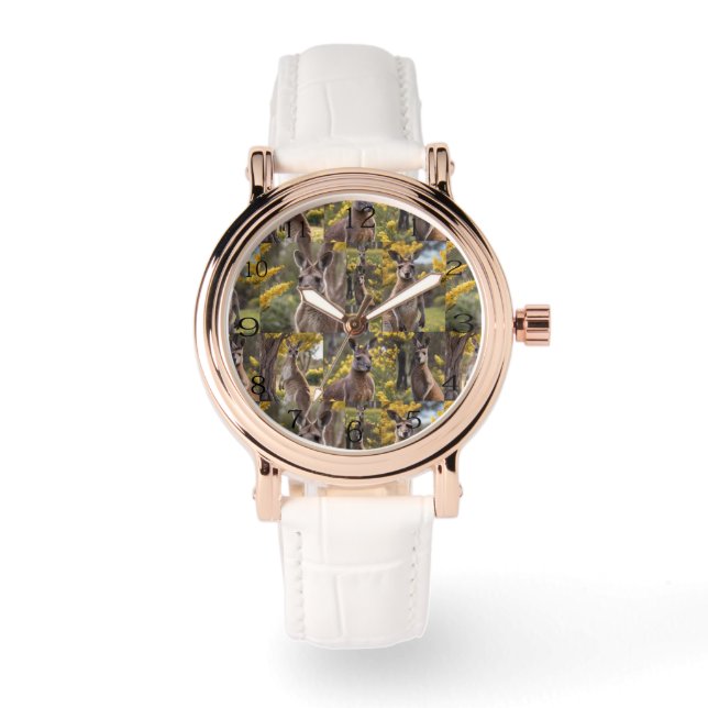 Montre Beauté de l'Outback : Collage photo de kangourou e (Recto)