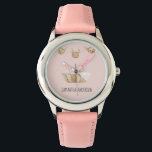 Montre Beauté moderne Pastel Pink Nom de l'enfant<br><div class="desc">Beauté moderne Pastel Pink Nom de l'enfant</div>