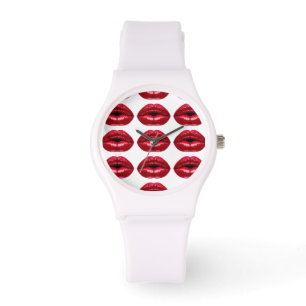 Montre Beauté rouge chaude de lèvres