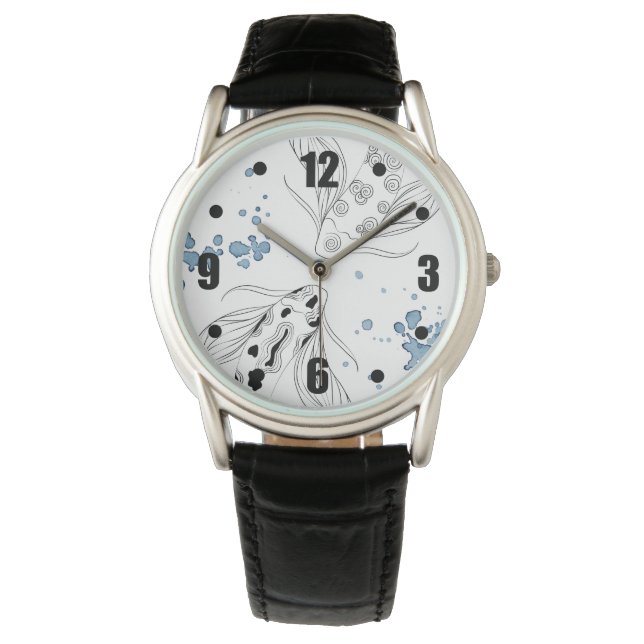 Montre Beautiful Japonais Koi Fish Swimming (devant)