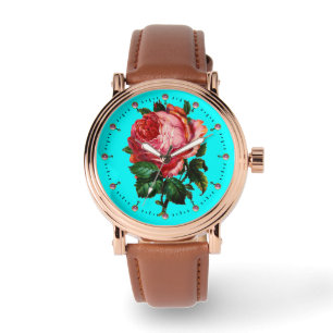 Montre BEAUTIFUL ROSE ROSE WITH GEMSTONES Aqua Blue,Teal
