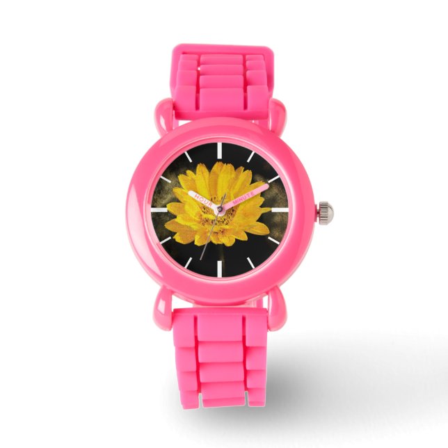 Montre Beautiful Sunflower with Dark Brown Background (Recto)