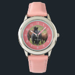 Montre Beaux chevaux roses enfants<br><div class="desc">De beaux chevaux rose enfants Watch.</div>