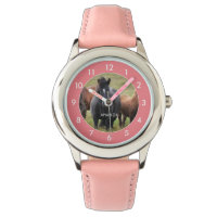 Beaux chevaux roses enfants
