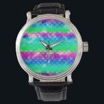 Montre Beaux motifs de sirène colorés<br><div class="desc">Beaux motifs de sirène colorés</div>