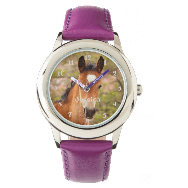 Montre Bébé mignon Cheval filles (devant)