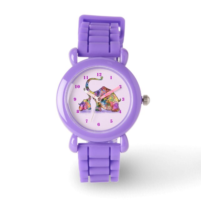 Montre Bébé mignon et maman Elephant Watch (Recto)