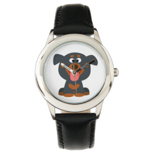 Montre Bébé mou Cartoon Rottweiler Watch
