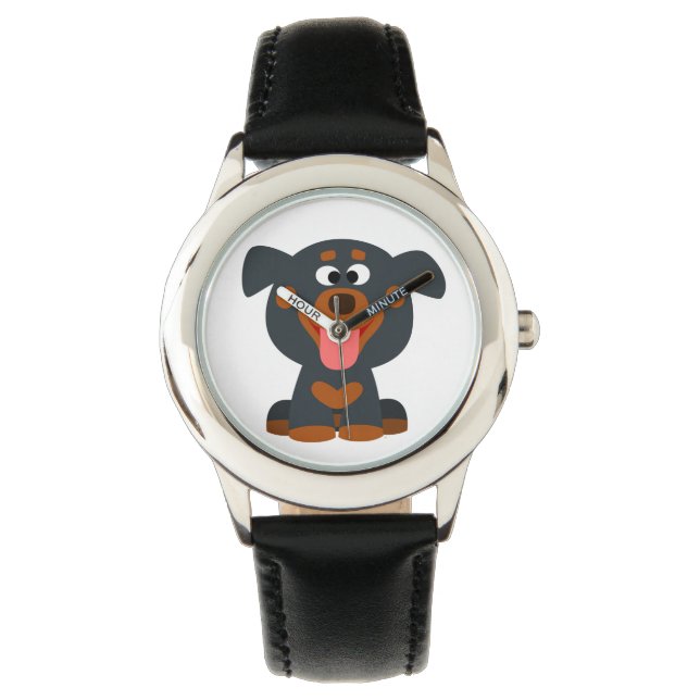 Montre Bébé mou Cartoon Rottweiler Watch (devant)