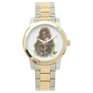 Montre Bébé orang-outan et papillon