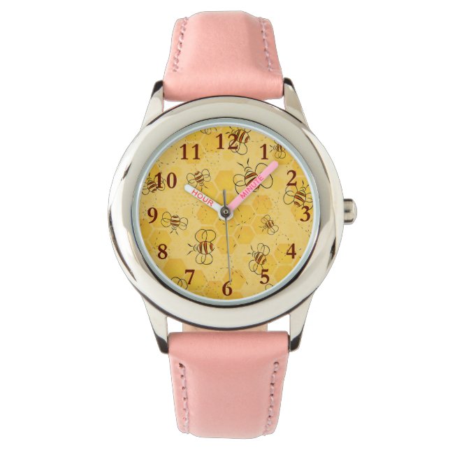 Montre Bee Buzzing Honey Bees mignonne (devant)