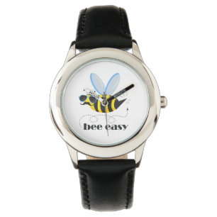 Montre Bee caractère avec mustache lunettes de soleil Bee