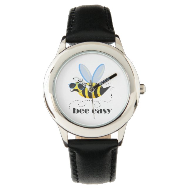Montre Bee caractère avec mustache lunettes de soleil Bee (devant)