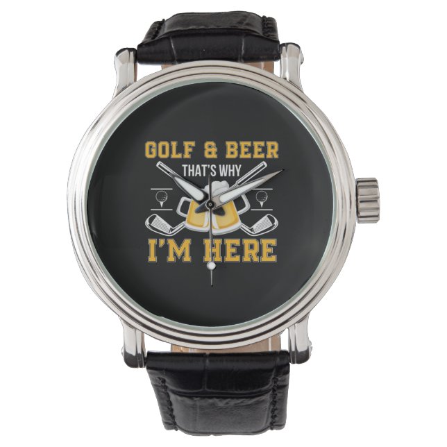 Montre Beer Drinker Golf And Beer Birthday (devant)