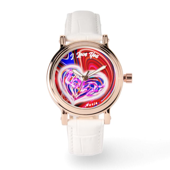 Montre Belle Abstraite Elegant Rose Gold Watch (Recto)