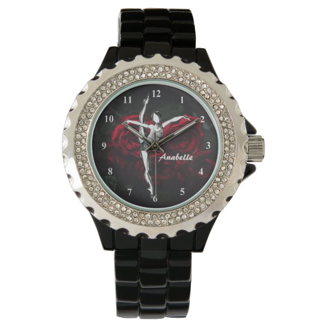 Montre Belle Ballerina personnalisée et Ballet Rose (devant)
