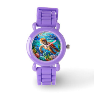 Montre Belle Bébé Tortue de mer Natation